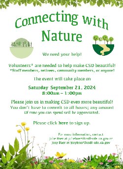 Please join us in making CSD even more beautiful! Click on PDF attachment for readable flyer